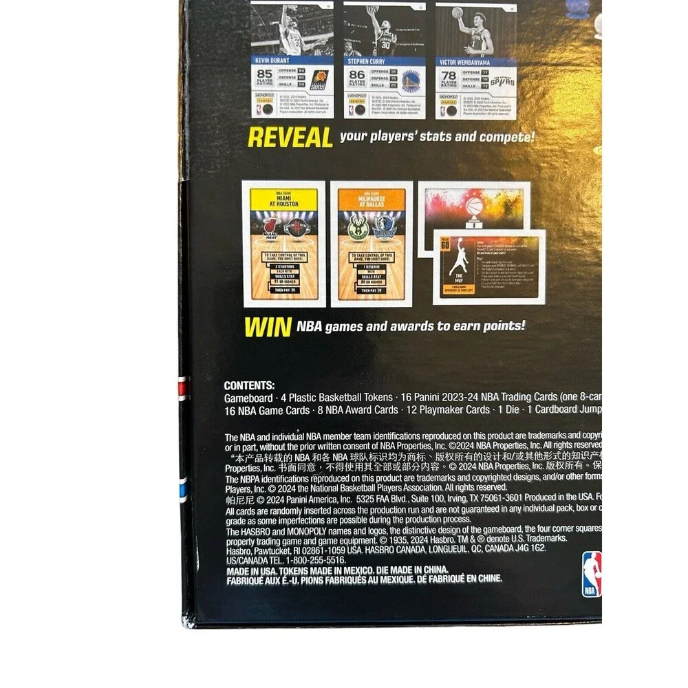 2023-24 PANINI PRIZM MONOPOLY NBA BASKETBALL 2ND EDITION BOARD GAME SEALED BOX